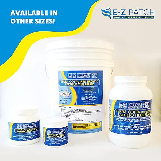 13 Saltillo Tile Repair Kit - DIY TerraCotta Tile Filler - (Red-Brown, 1 Pound)