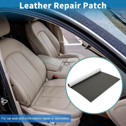 Self Adhesive Leather Repair Patch Strong Stickiness 30"x16" Leather Repair Tape PU Leather Deep Gray 1 Pcs