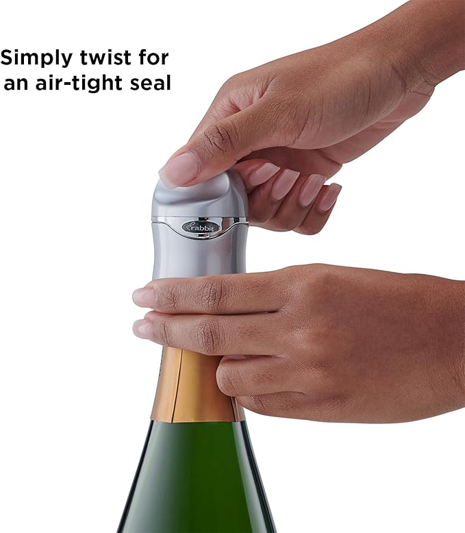 Rabbit Champagne and Wine Sealer, Champagne Preserver, Air-Tight Seal