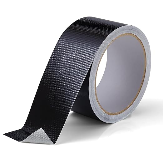 Aluminum Foil Tape,2in x 33FT Fiberglass Heat Shield Tape, Black Self-Adhesive Heat ReflectiveTape, Exhaust Heat Resistant Tape, for Hose and Auto Use