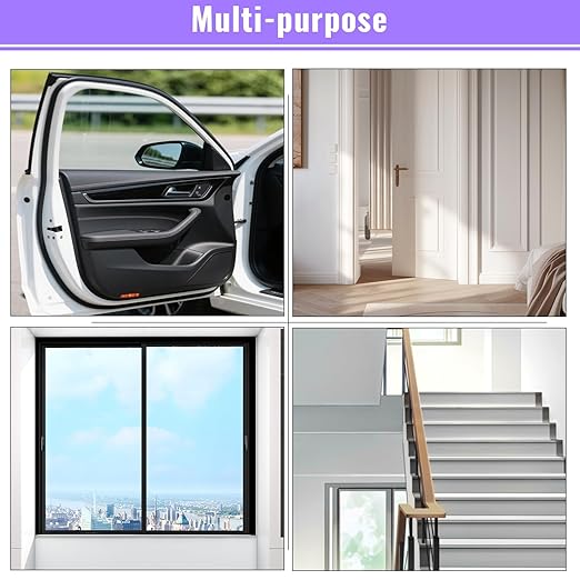 High Density Foam Tape - 1/4'' x 1/4'' x 13Ft Weatherproof Adhesive Prevent Condensation Heat Resistant Flame Retardant Weather Stripping Easy to Cut & Install & Remove for Car Doors Pipes Windows