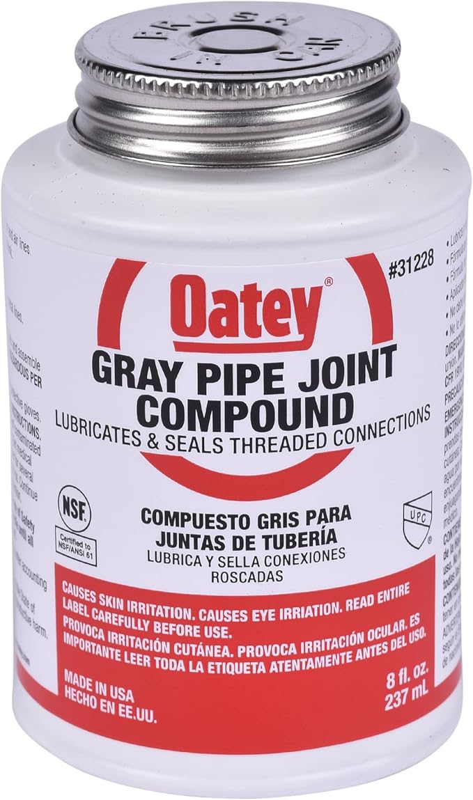 Pipe Joint Compound, 8 oz., Gray