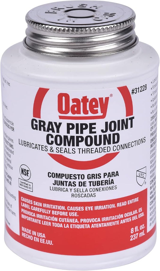 Pipe Joint Compound, 8 oz., Gray