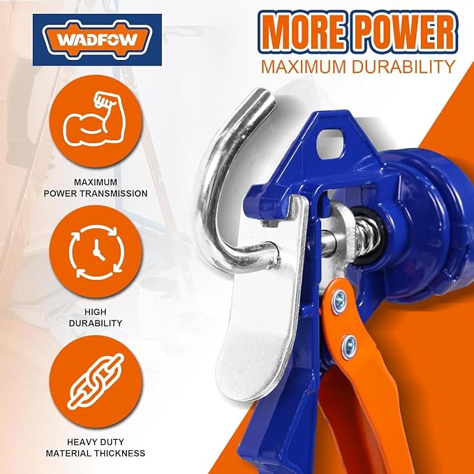 WADFOW Caulking Gun, 360° Rotary Design, Blue, No Drip Caulk Gun | Silicone Applicator for 10oz Tubes, Home Repair, Bathroom & Kitchen Sealing