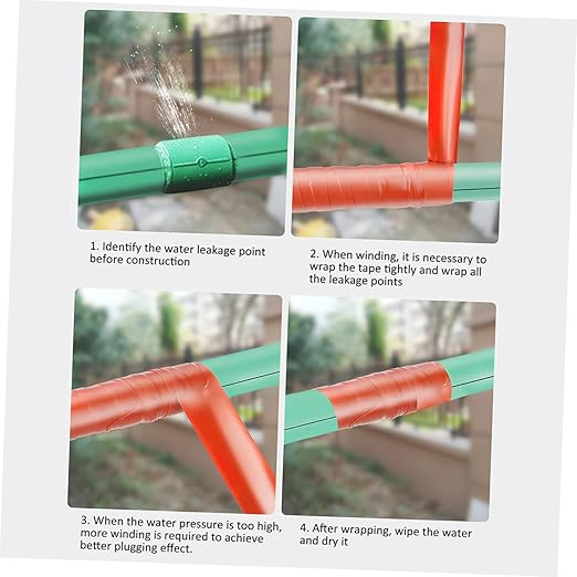 Alipis 3pcs Pipe Sealing Tape Self-Adhesive Flexible Sealant for Plumbing Repairs for More