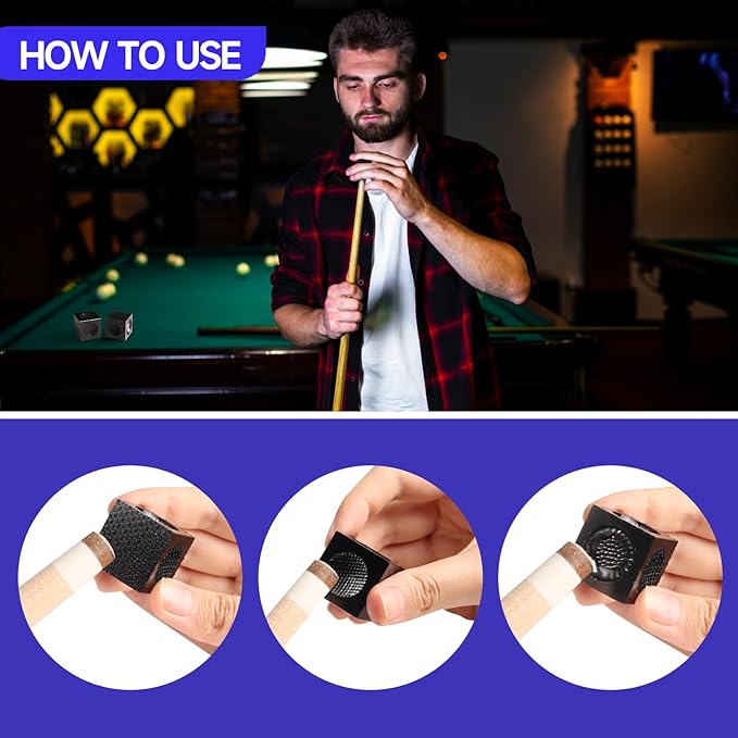 GSE Games & Sports Expert Billiard Pool Cue Tip Tool, Stick Scuffer/Shaper/Aerator/Joint Protector Tool, Billiard Accessories