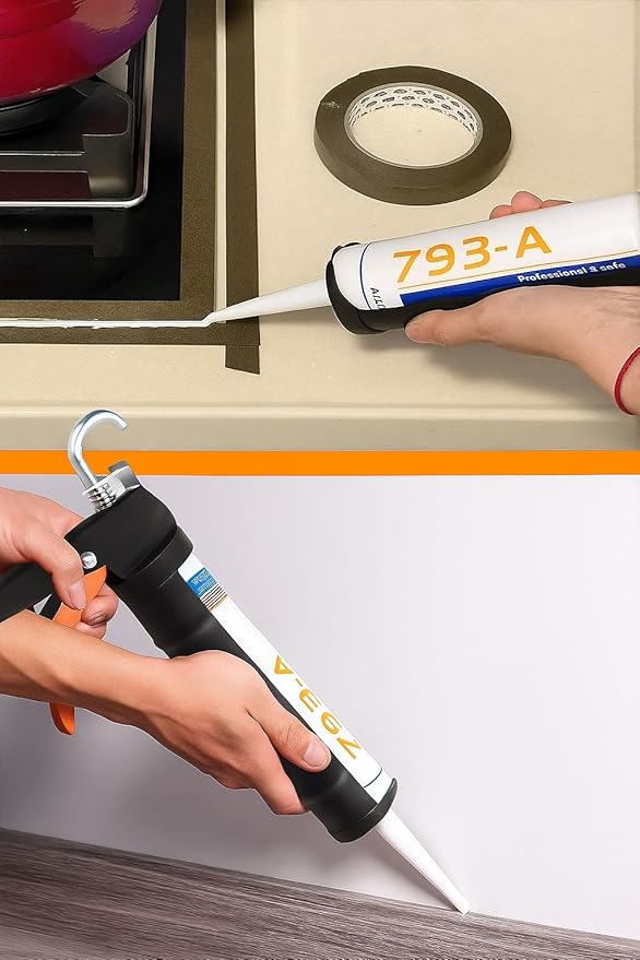 ADAK - Professional Caulking Gun, 10:1 Thrust Ratio, Caulking Gun No Drip, Hand Tool for Silicone & Sealant Application, Smooth Pressure Caulk Gun, Caulking Gun Tool
