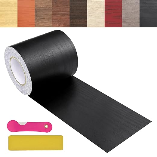 Wood Grain Repair Tape, 2.4 inch X 32ft Self Adhesive Wood Colored Tape for Tables, Chairs, Baseboards, Doors, Windows, Floors, Handicraft DIY.