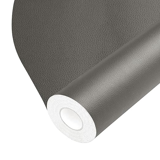BSZHTECH Leather Repair Tape Self-Adhesive Leather Repair Patch for Couch Furniture Sofas Car Seats Advanced PU Vinyl Leather Repair Kit (Grey, 17X79 inch)
