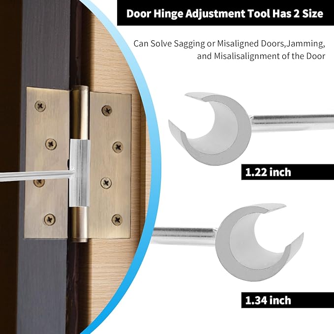 2025 New Door Hinge Adjustment Tool, 23-25mm Hinges Gap Adjusting Wrench, Heavy Duty Door Hinge Repair Tool for Fire, Security, Cleanroom Doors, Ergonomic Design for Easy Repair