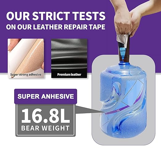 Leather Repair Patch Tape 4×60 inch Furniture Leather Strong Self Adhesive Tape for Sofas Couch Car Seats Cabinets Bags Anti Scratch Patches First Aid Patch Fixing Leather Apricot