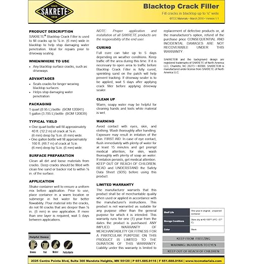 Sakrete Blacktop Crack Filler (Gallon, 1)