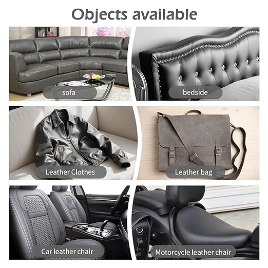 BSZHTECH Leather Repair Tape Self-Adhesive Leather Repair Patch for Couch Furniture Sofas Car Seats Advanced PU Vinyl Leather Repair Kit (Grey, 17X79 inch)