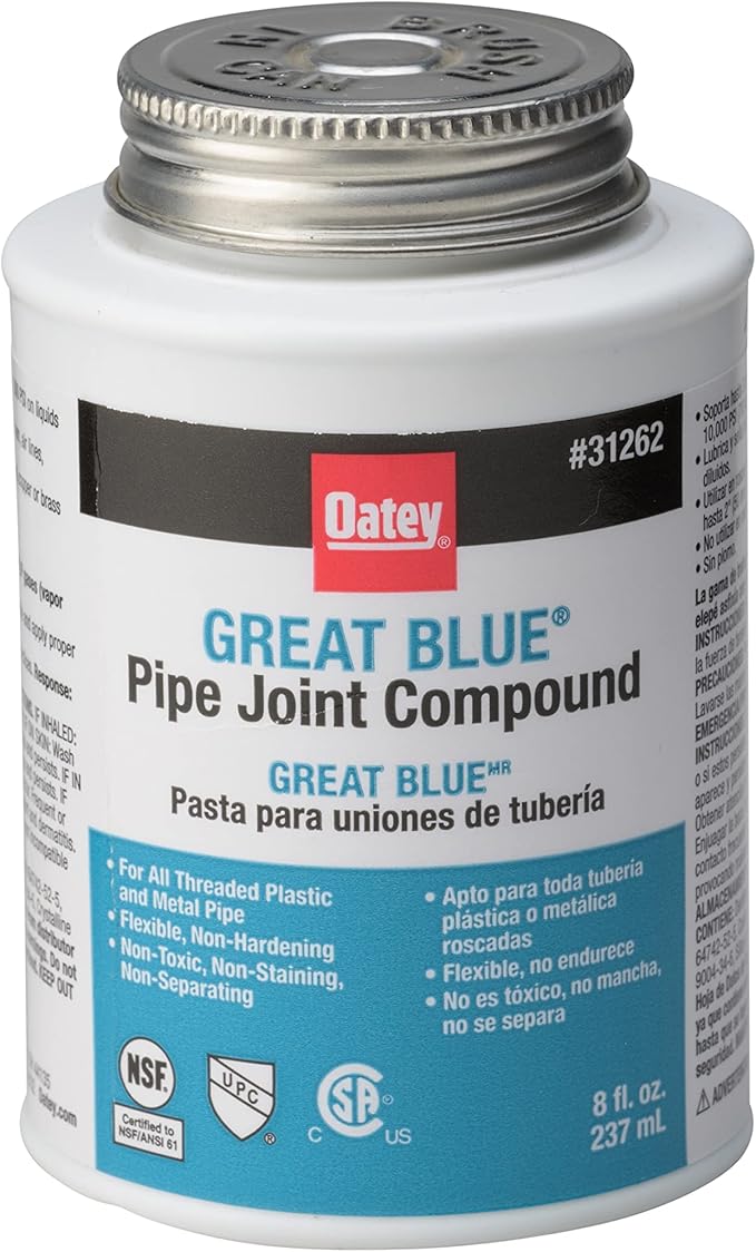 Oatey 31262 Great Blue Pipe Joint Compound, 8 fl.Ounce