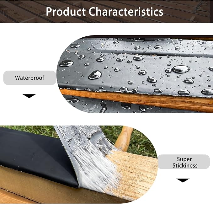 Dongxw Joist Tape for Decking, 1 Roll 4" X 50' Waterproof Butyl Tape Deck Joist Flashing Tape for Joists and Beams