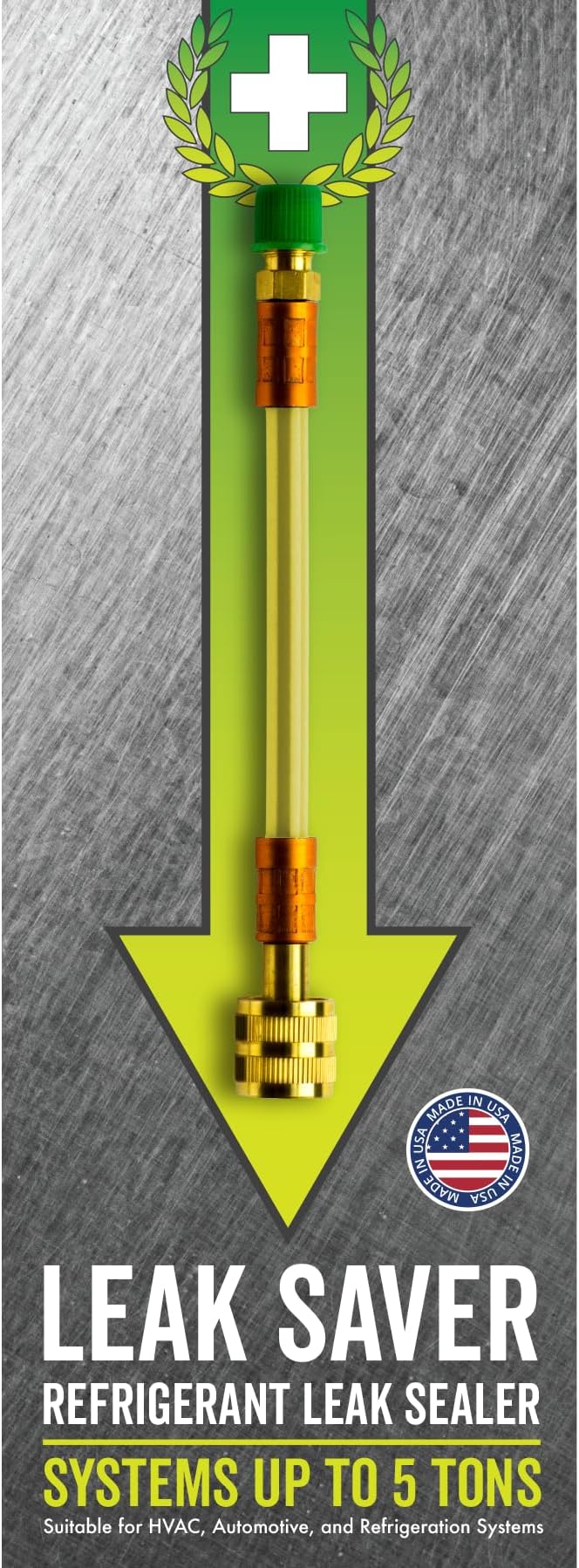 Leak Saver Direct Inject AC Leak Sealer | AC Stop Leak for Most HVAC Systems Up to 5 Tons | Works with All Systems & AC Refrigerants | Made in the USA