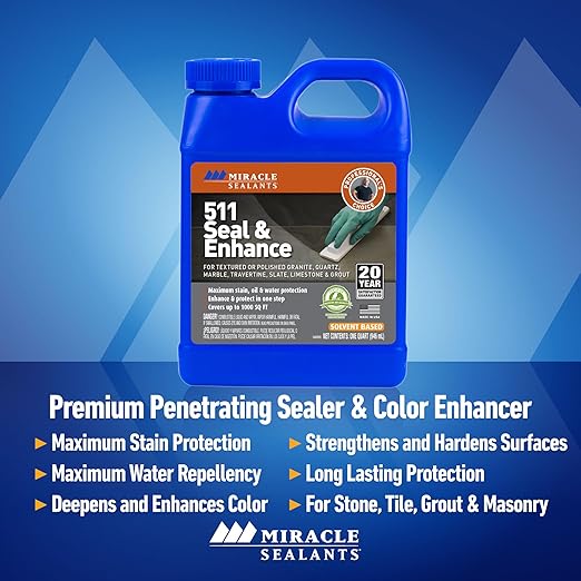 Miracle Sealants 511 Seal & Enhance Premium Enhancing Sealer for Stone & Tile, Pint
