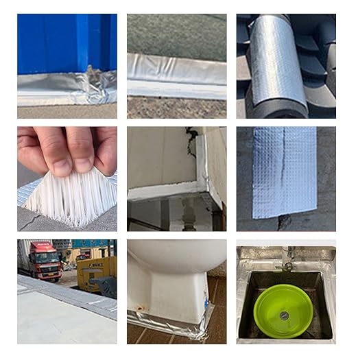 Butyl Waterproof Tape 3.94" x 32.8',Outdoor Leakproof Tape for Plastic and Metal Repair,RV Repair,Window and Boat Sealing,Silicone,Glass and EDPM Roof Leak Repair