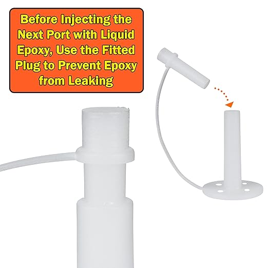 Liquid Concrete Standard Surface Injection Ports with Attached Caps (50)