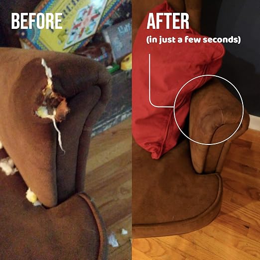 MastaPlasta Instant Upholstery Quality Self-Adhesive Repair Patch. XL Size - Black Suede - 11in x 8in / 28cmx20m. Easily Fix Couches, Car Seats, Bags & Other Suede, Leather and Velvet Items!
