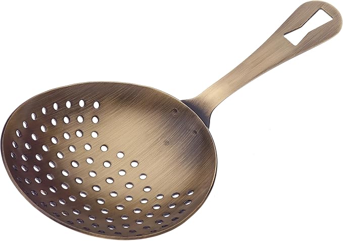 Barfly Julep Strainer, Antique Gold
