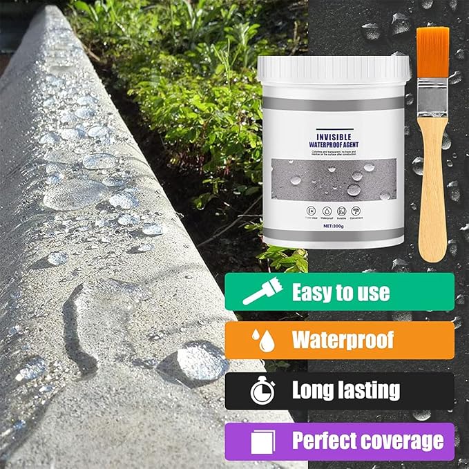 Instarepair Waterproof Anti-Leakage Agent, Waterproof Agent Toilet Anti-Leak Spray Glue Germplasm, Bathroom Waterproof Coating Leak Repair For Wall Roof Roofing (300g)