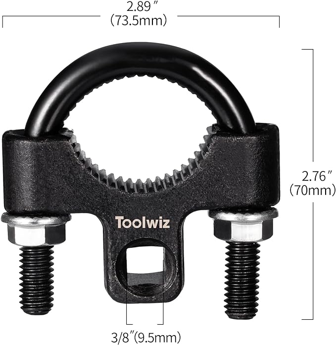 Toolwiz Inner Tie Rod Removal Tool - 3/8” inch Universal Low Profile Tool 30-42mm with Non-Slip Teeth for Easy Inner Rod Removal and Installation, U-Wrench for Car Truck Vehicle Automotive Repair