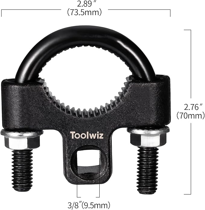 Toolwiz Inner Tie Rod Removal Tool Kit, 3/8'' Universal Low Profile Tool and Inner Tie Rod Hex Wrench Repair Remover 27-42mm End Wrench for 1/2" Square Drive, 2pcs for Most Cars Repair