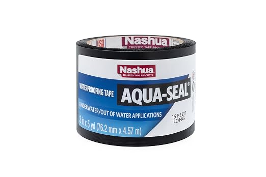 Nashua 3 in x 15 ft Aqua-Seal Waterproof Tape in Black (Pack of 12)