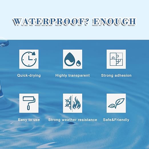 Waterproof Glue,Invisible Agent,Strong Transparent Sealant,for Bathroom, Kitchen, Garden, Roofs, Walls (0.3, Kilograms)