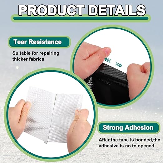 PATIKIL Awning Repair Tape 8" x 26ft Waterproof Canvas Tape High Adhesive Tear Repair Patch Kit for PVC Tarpaulin Tent Awning Fabric RV Sail Boat Cover, Black