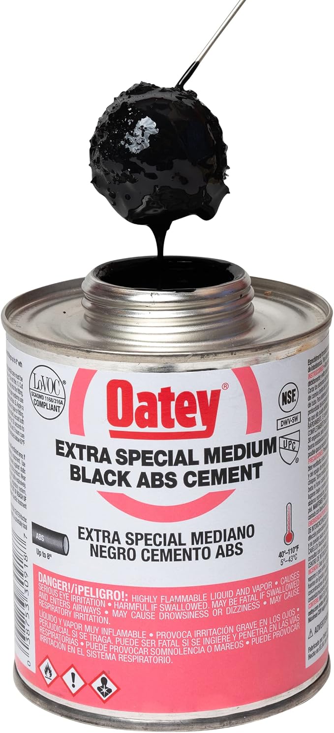 Oatey 30917 Hydraulic Cements, 8 oz, Black