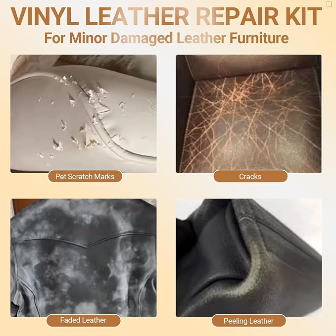 12 Colors Leather Repair Kit for Furniture, Vinyl Repair for Car Interior Seats Couch Sofa, Leather Filler Repair Scratches Fade Leather Paint for Bag Shoes, Restore PLeather, Bonded, Italian, Genuine