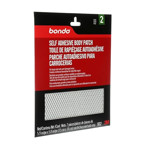 Bondo Self-Adhesive Body Patch, For Large Rust-Outs and Damaged Areas, 2 Patches, 5.9 in x 5.8 in, 2 Patches