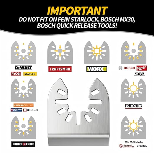 3PCS Diamond Oscillating Tool Blades, Grout Removal Blade for Oscillating Multi Tool, Cutting Mortar Tile Concrete Masonry, Fit DeWalt Milwaukee Ryobi and More