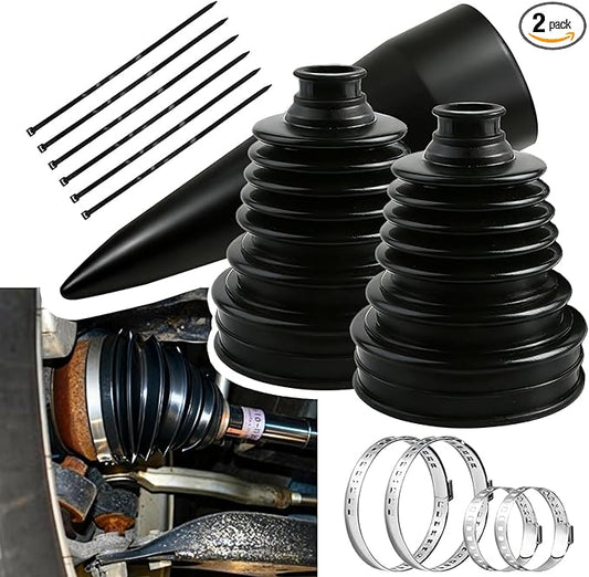 2PCS CV Boot Repair Kit with Expander Tool & Clamps, Silicone CV Axle Boot Repair Kit for for Protect Axle, Universal CV Joint Boot Dustproof and Waterproof Fits for Most Cars