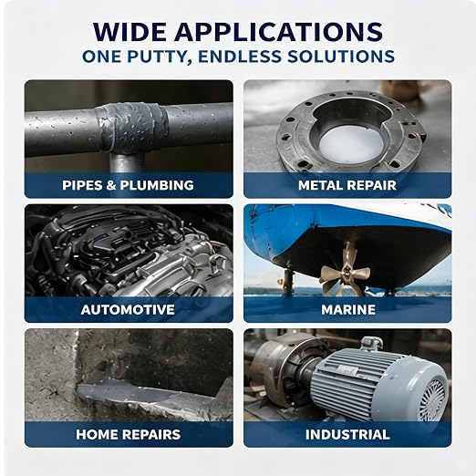 Steel Reinforced Epoxy Putty,High-Strength Multi-Purpose Repair Clay,Waterproof Resin Reinforced Wrap,Iron Clays for Cracks, Joints and Pipe Maintenance (1pcs)