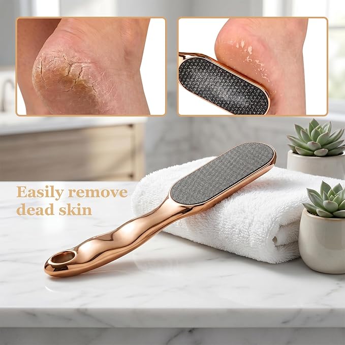 Nano Glass Foot File, Glass Foot File Callus Remover for Hard Skin and Cracked Heels, Anti-Slip Heel File for Smooth Feet, Wet or Dry Foot Scrubber