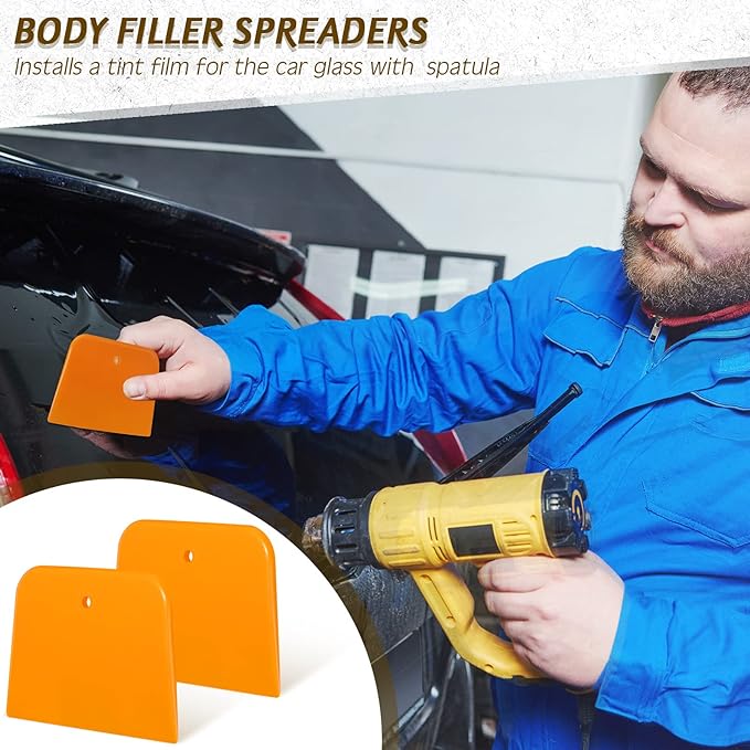 Frienda 120 Pcs Body Filler Spreaders Plastic Tools for Automotive Applying Putties Glazes Caulks and Paint (3.5 x 2.6 x 3.9 in)