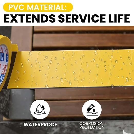 ADHES PVC Pipe Wrap Tape, 2 Inch X 35 Yds, Corrosion Protection Pipe Tape, Weatherproof PVC Tape for Drain Pipe, Metal & Electrical Piping, Underground Pipe, Yellow