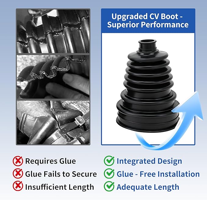 2PCS CV Axle Boot Repair Kit with Expander Tool and Clamps, Split CV Boot Repair Kit for 20-25mm Shafts to Protect Universal CV Joints, fits Select Joint for 2.41" 2.81" 3.43" Calibers