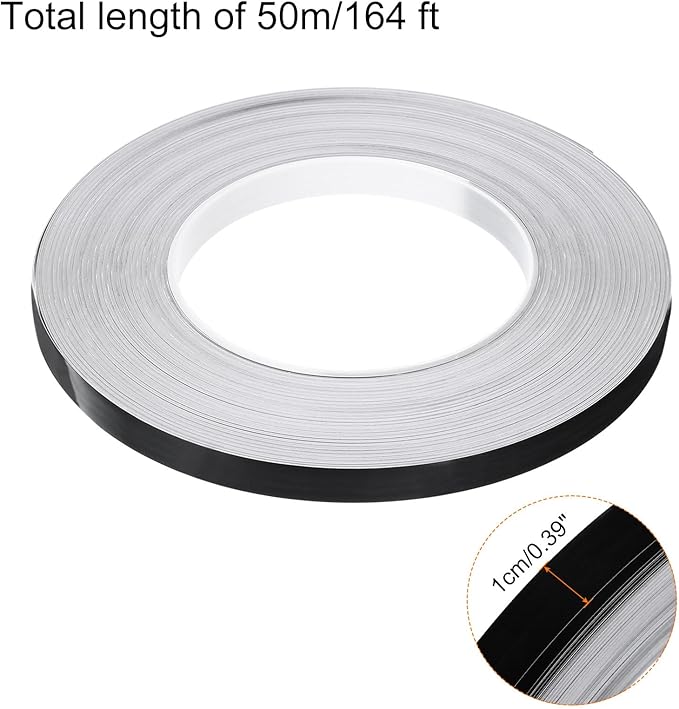 HARFINGTON 2Pcs Floor Tiles Black Foil Lines Metallic Mirror Tape 0.39" x164 Ft Self Adhesive Decor Floor Wall Seam Sticker Waterproof Gap Sealing Tape for Kitchen Bathroom Cabinet