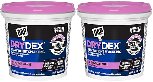 1 qt DAP 12330 DryDex Interior/Exterior Spackling- Pack of 2