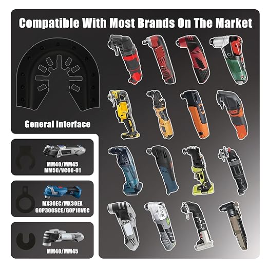 Diamond Oscillating Tool Blade 4PCS, 4" Circular Oscillating Saw Blades for Grit Grout Removal, Universal Quick Release Multitool Blades for Tile, Cement, Concrete, Masonry
