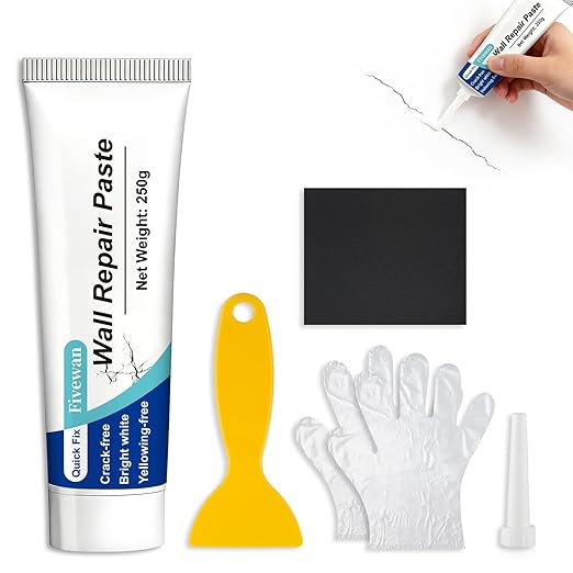 Drywall Repair Kit, Fivewan Wall Mending Agent with Scraper, Wall Patch Repair Kit, Simple Filling of Wall Holes＆Efficient Crack Repair