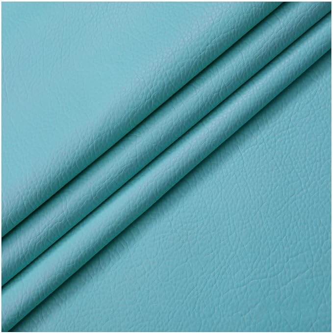 Self Adhesive Leather PU Fabric Leather Repair Patch 100x138cm Multicolor Available Anti Scratch Leather Tape Upholstery Vinyl Sticker for Couch Sofas Furniture Drivers Seat(Light Blue)