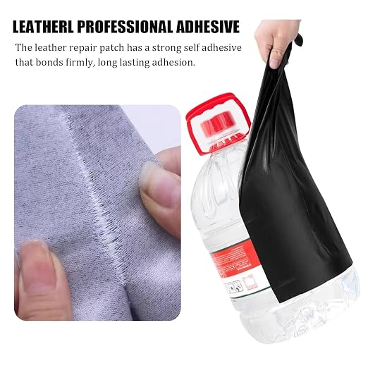 Self Adhesive Leather Fabric for Repair, Leather Rip Repair Kit Vinyl Repair Tape, Upholstery Leather Patches for Furniture Couch Chairs Car Seat(Dark Green)