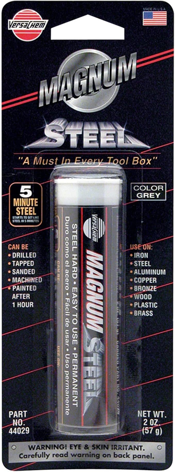 Versachem® 44029 Magnum Steel Epoxy Repair System, Dark Gray, 2 Oz