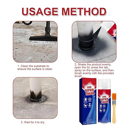 Roof Sealant Liquid, Wall Roof Leak Repair Coating Long-Lasting Gap Filler Sealant for Gutter, Window Frame, Tile, Concrete, Outdoor Waterproofing Accessories