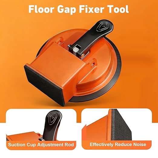 Floor Gap Fixer Tool, Heavy Duty Floor Gap Fixer Tool, Enhanced Vacuum Suction Cup, Professional Grade Gap Closer for Laminate, Wood, Vinyl & Tile Flooring (Black)